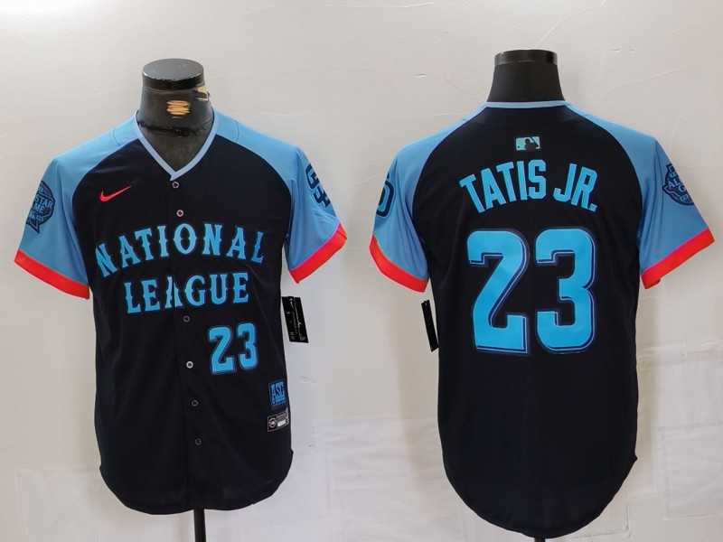Mens San Diego Padres #23 Fernando Tatis Jr Number Navy 2024 All Star Limited Stitched Jersey->2024 mlb all-star->MLB Jersey